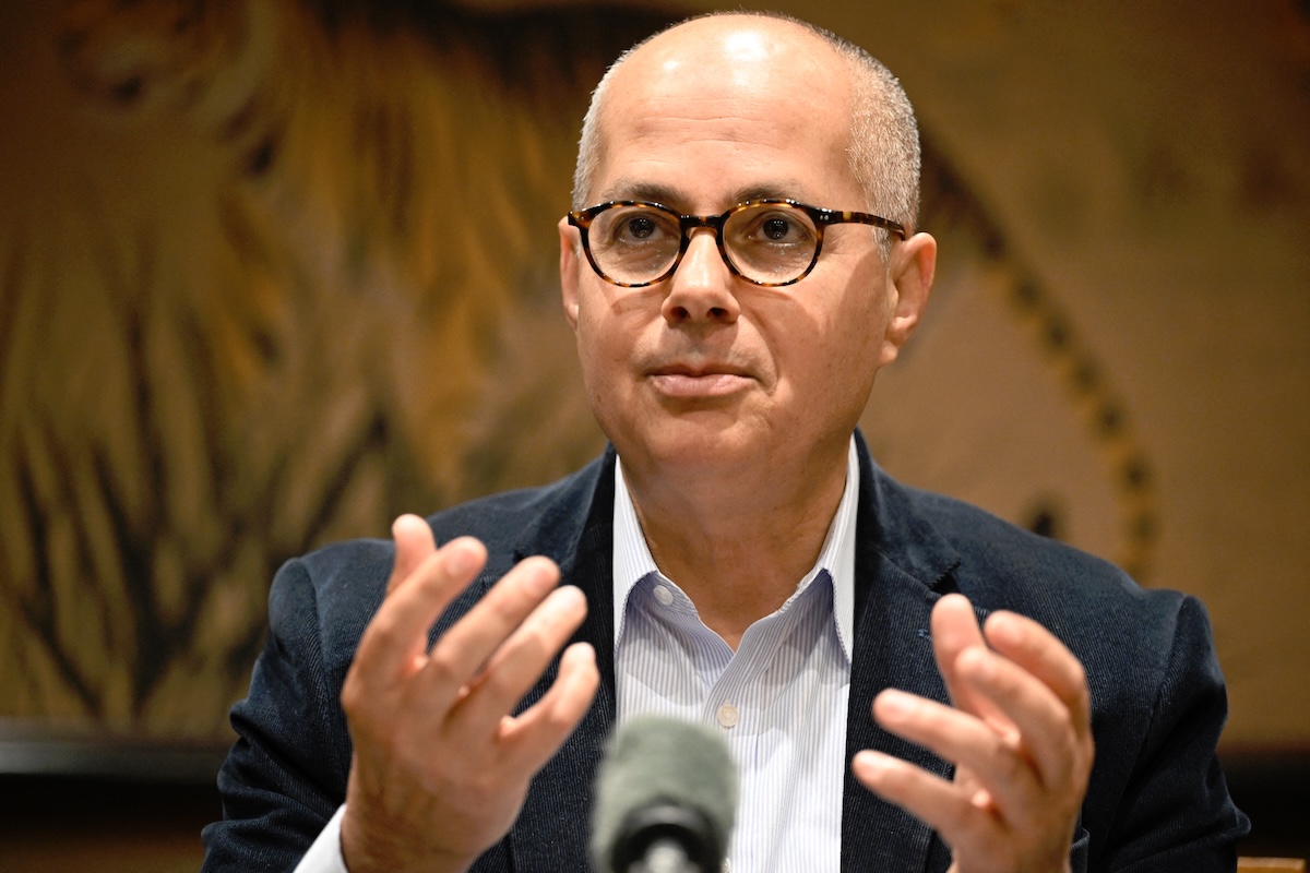 Omar Yaghi holds a press conference after winning the 2025 Nobel Prize for Chemistry, in Brussels on October 8, 2025. (FILE/AFP)