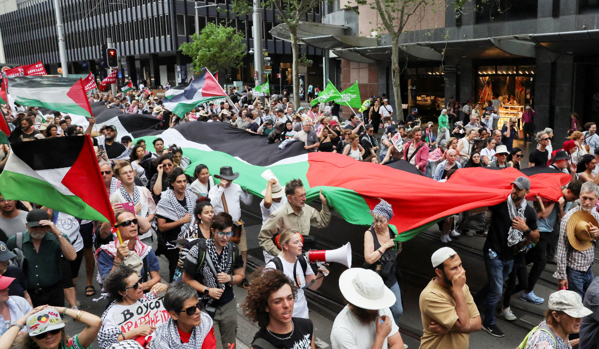 The rallies took place against the backdrop of Israeli troops pulling back under the first phase of a US-brokered deal to end the war in Gaza, which has killed tens of thousands of people. (Reuters)