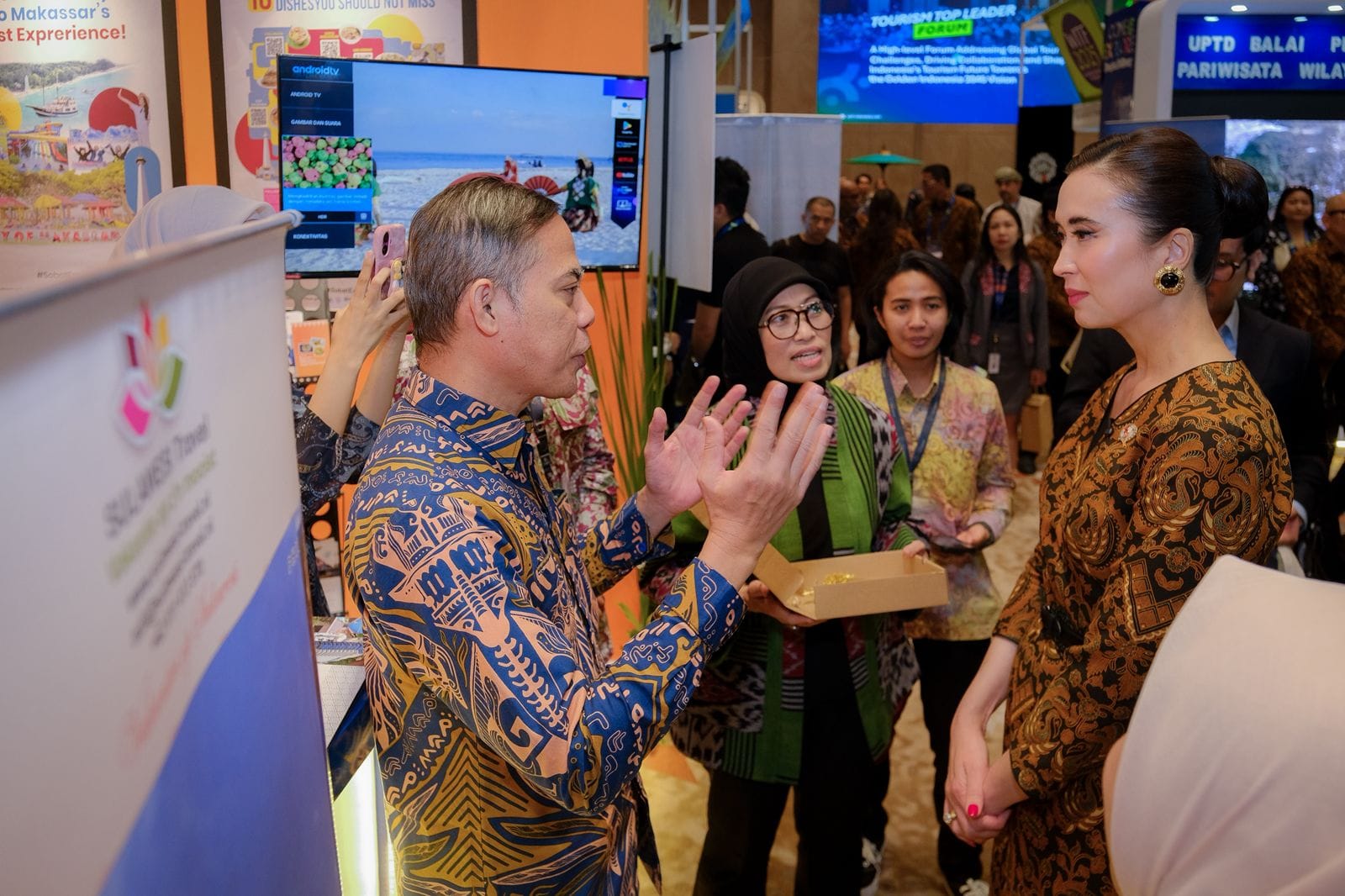 Indonesian tourism minister Widiyanti Putri Wardhana at a tourism fair in Jakarta. (Ministry of Tourism, Indonesia)
