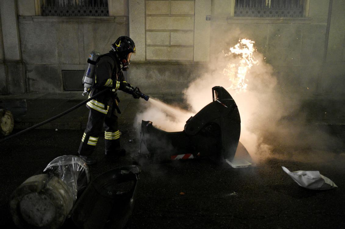 Twelve law enforcement officers and a civilian woman were injured, firefighters said in a statement on X. (File/AFP)