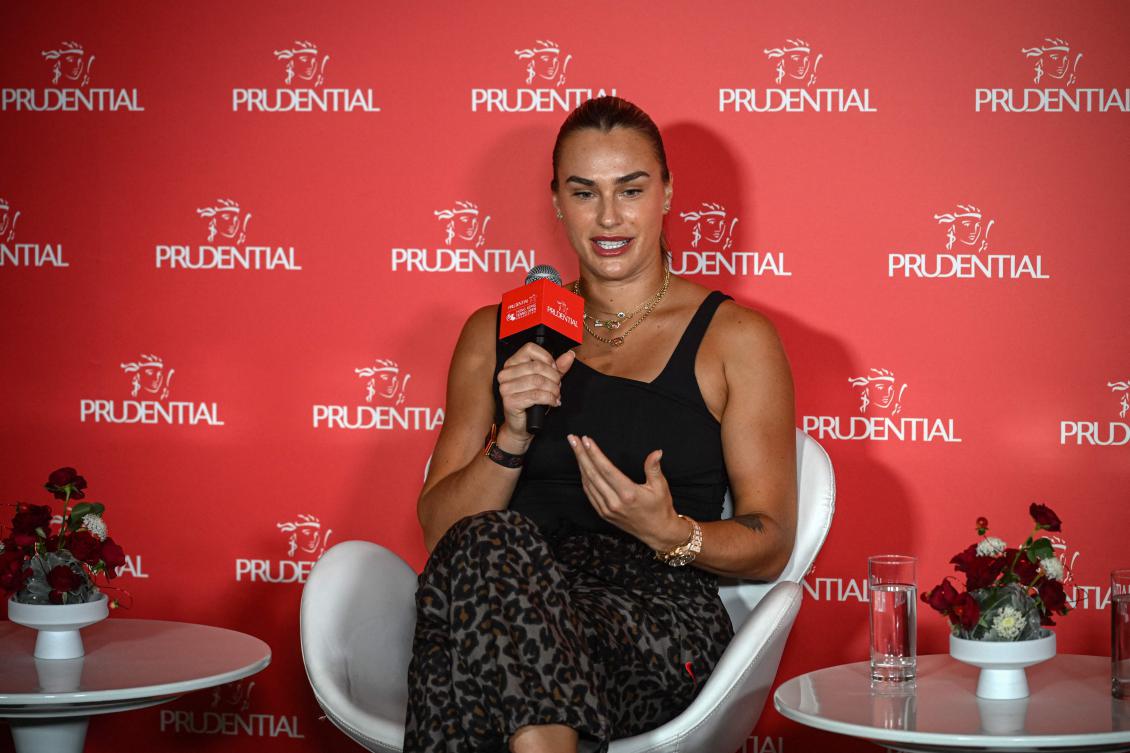 World number one Aryna Sabalenka is renowned for her hard hitting, powerful serve, aggressive style of play and mental steel, but warned her rivals that she sees “so many things” that she can do better. (AFP)