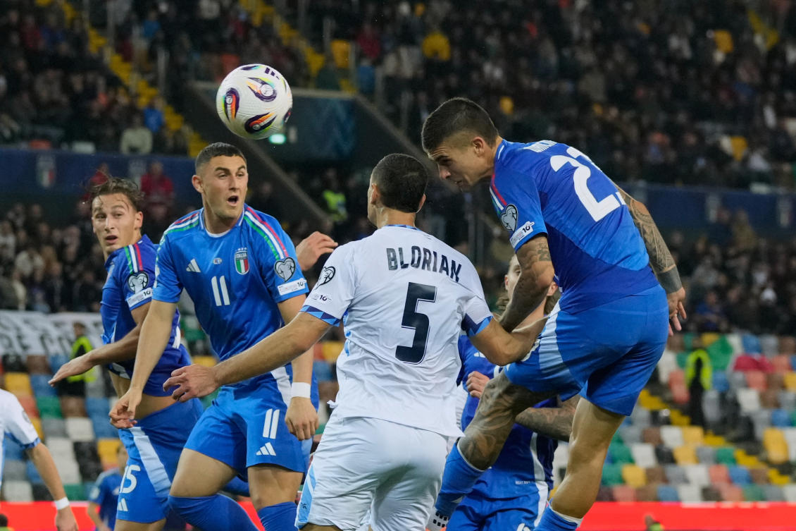 The staging of the game was thrown into doubt last month when UEFA considered suspending Israel over the war and Udine Mayor Alberto Felice De Toni called for the game to be postponed. (AP)
