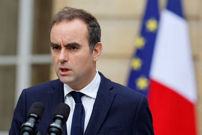 French Prime Minister Sebastien Lecornu survived two no-confidence votes in parliament on Thursday, winning crucial backing from the Socialist Party thanks to his pledge to suspend President Emmanuel Macron’s contested pension reform. (AFP/File)