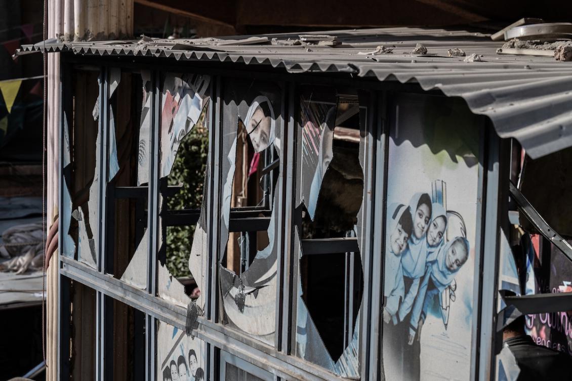 A general view shows a damaged school building in Kabul on October 16, 2025, a day after an airstrike during cross-border clashes between Afghanistan and Pakistan. (FILE/AFP)
