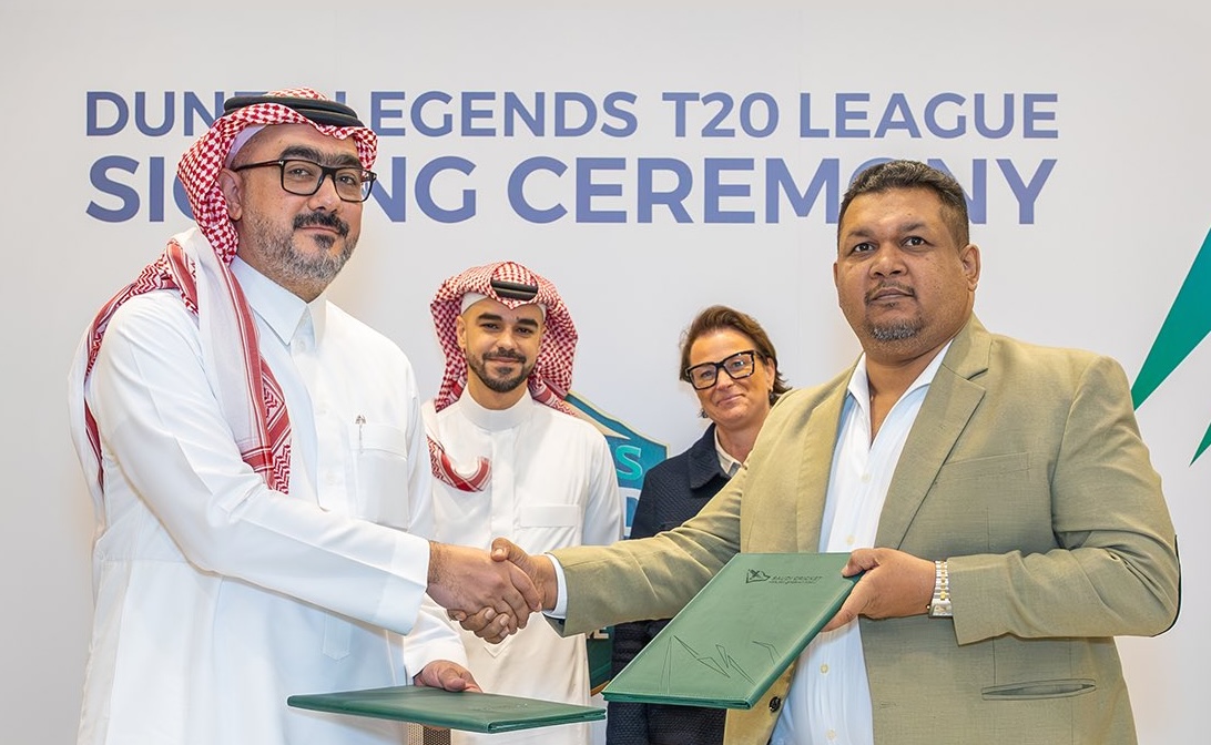 Saudi Cricket and SAN announce the launch of the Dunes Legends League T20. (SACF)