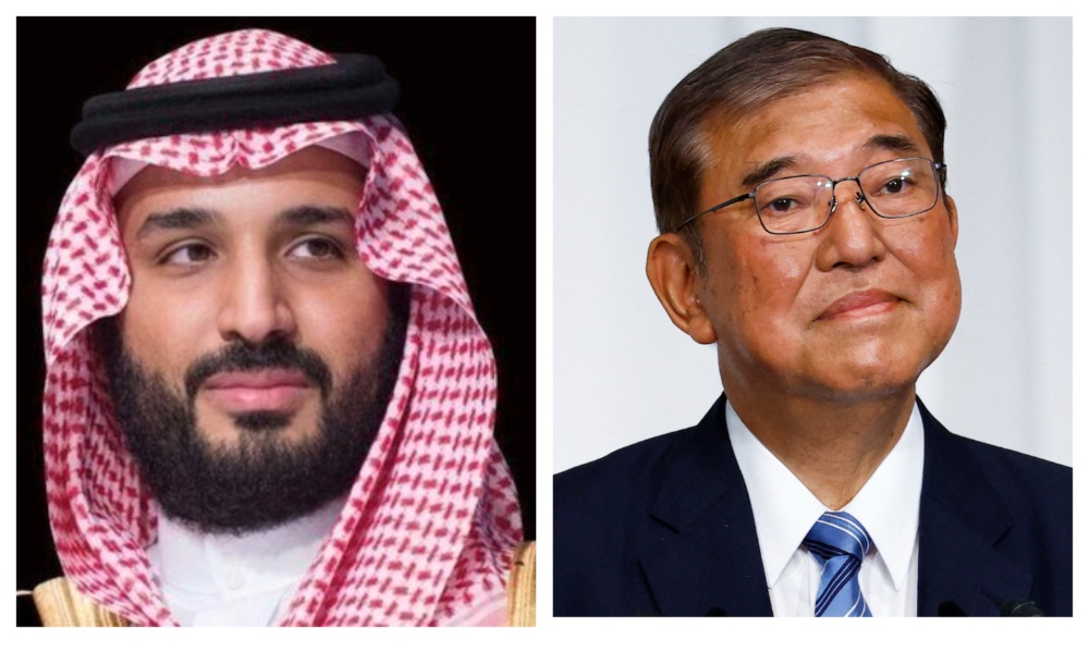Saudi Crown Prince Mohammed bin Salman on Sunday sent a cable of condolences to the Prime Minister of Japan Shigeru Ishiba. (File/SPA/AFP)