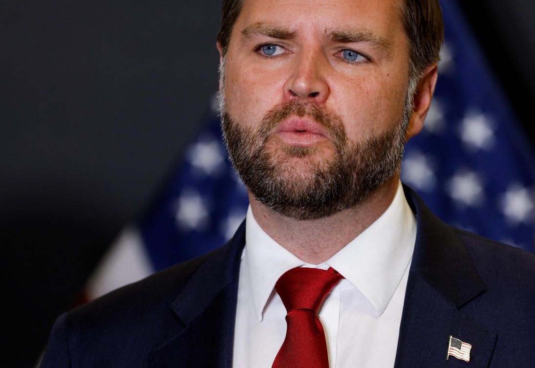 Vice President JD Vance speaks to members of the media in Kiryat Gat, Israel, October 21, 2025. (REUTERS)