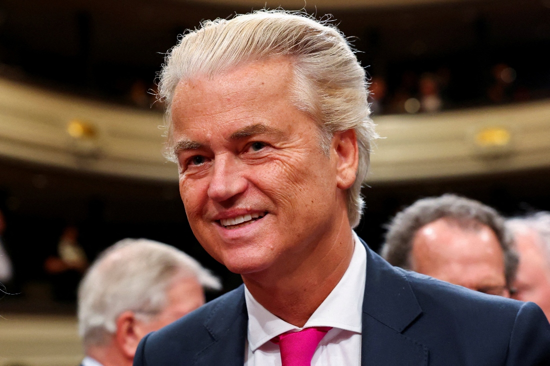 Dutch party leader of PVV (Party for Freedom) Geert Wilders attends an event in The Hague, Netherlands. (Reuters)