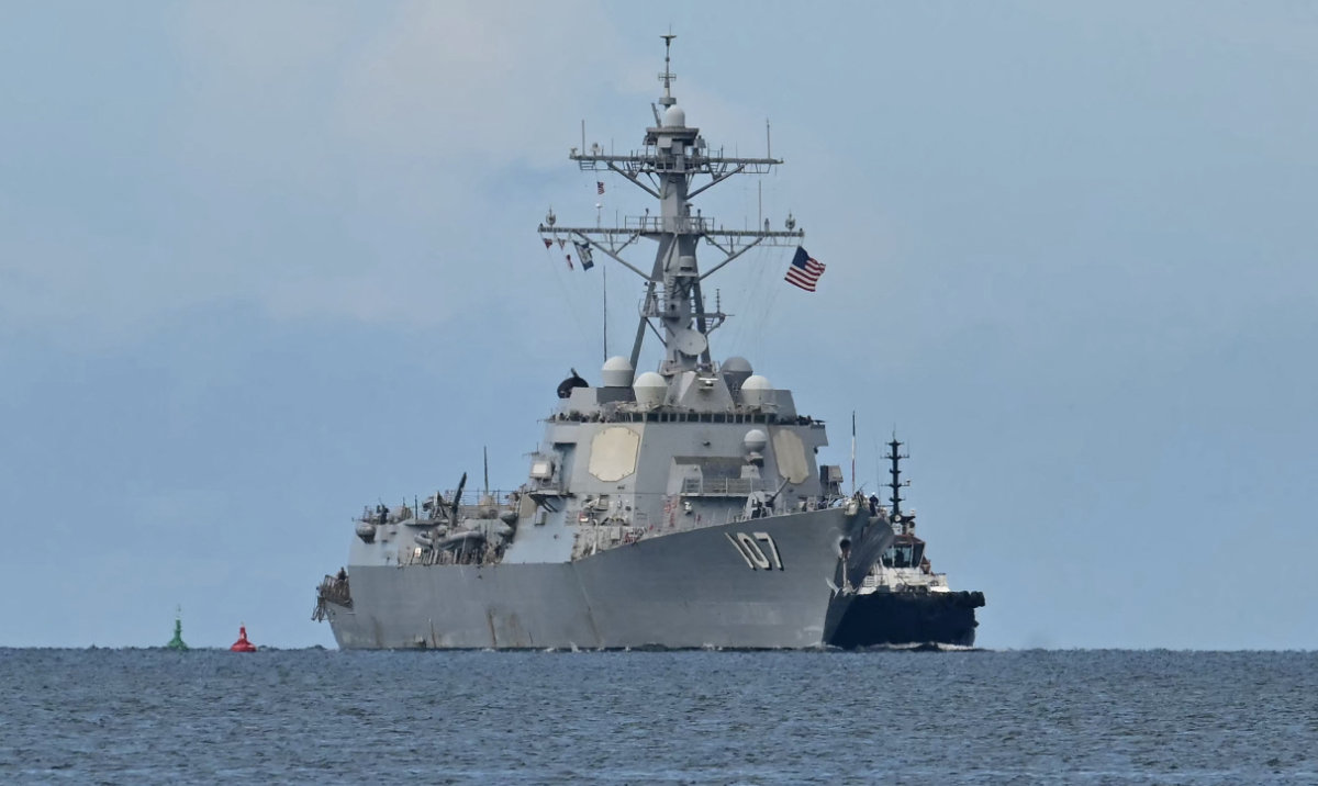 The USS Gravely is one of several warships Washington deployed to the Caribbean as part of an anti-drugs campaign that Venezuela sees as a front for trying to topple President Nicolas Maduro. (AFP)