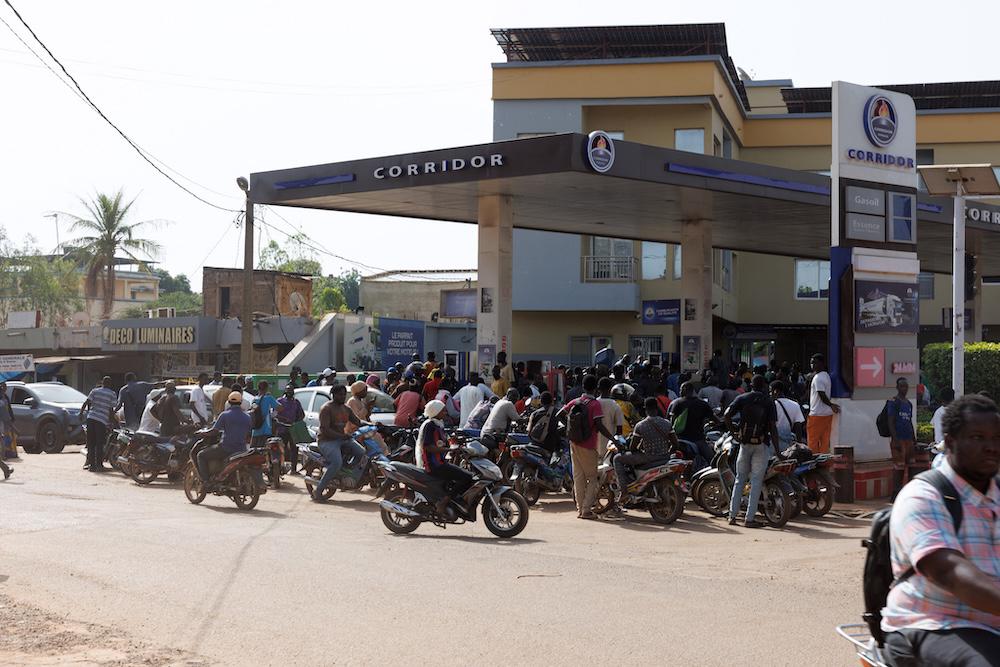 Militants from the Jama’at Nusrat Al-Islam wal-Muslimin group announced a ban on fuel imports from neighboring countries into Mali in early September, , squeezing the landlocked country’s fragile economy. (AFP)
