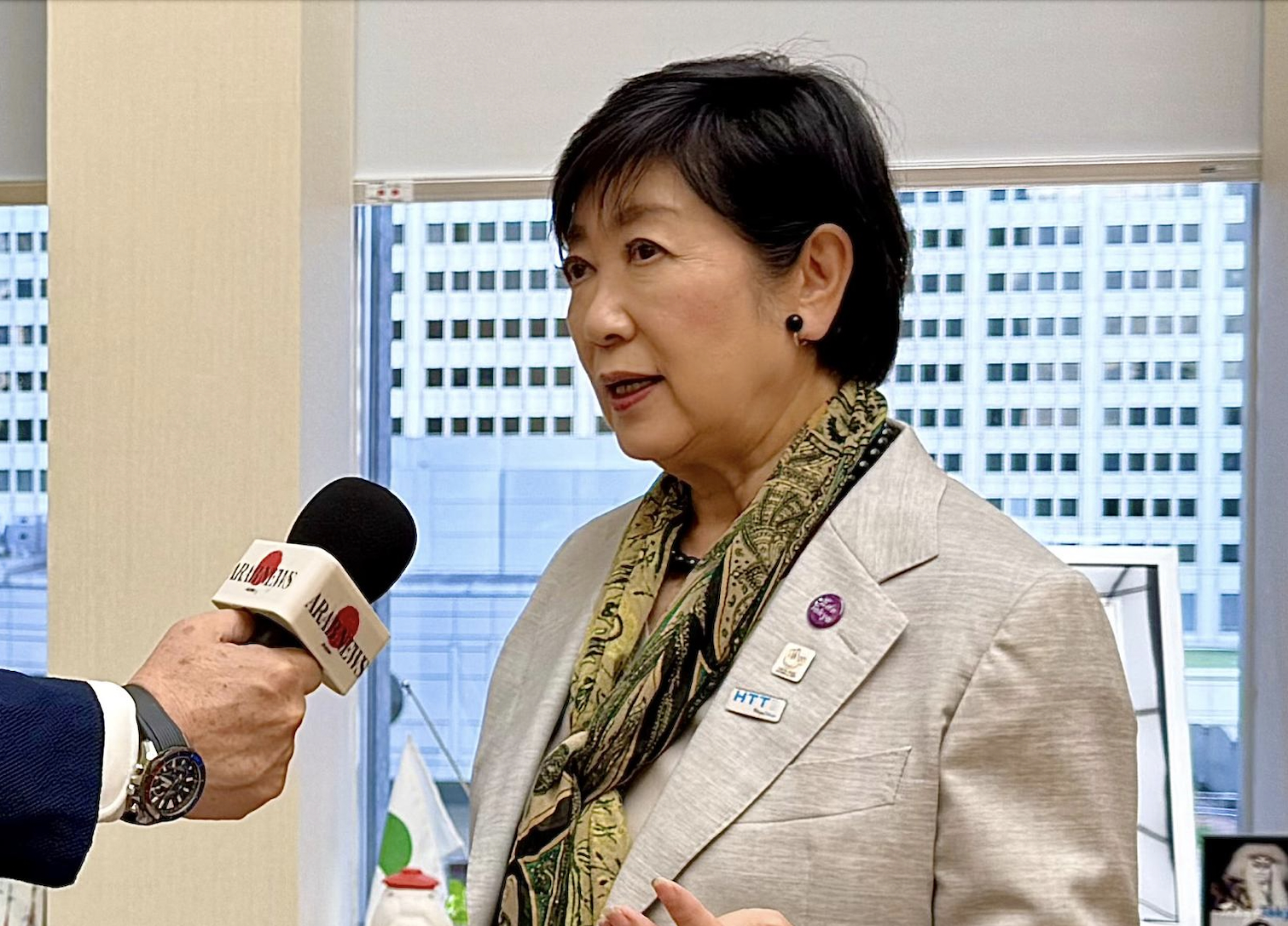 Tokyo Gov. Koike Yuriko tour began on Oct. 26 and she will head back to Tokyo on Nov. 3. AN photo
