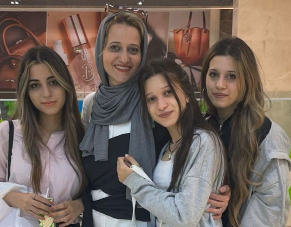 Dania Alafranji, 2nd right, with her mother and sisters. (Hayat Ghalayini)