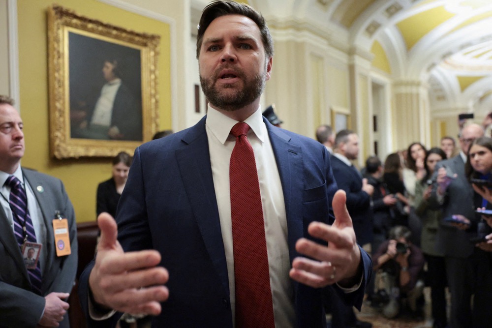 The vice president reaffirmed Republicans’ strategy of trying to pick off a handful of Senate Democrats to vote for stopgap funding to reopen the government. (Reuters)