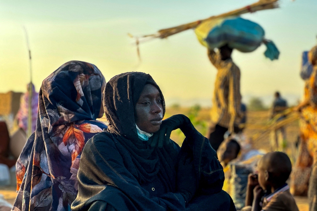 A displaced woman rests in Tawila, in the country's war torn western Darfur region. (AFP)