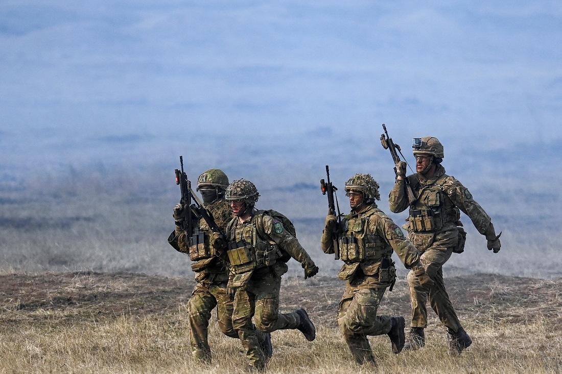 NATO troops take part in NATO's 'Steadfast Dart 2025' exercise at Smardan training range, near Galati, Romania. (Reuters)