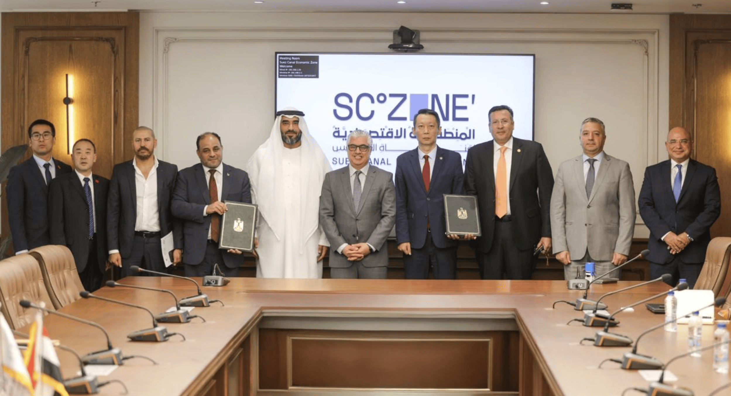 Walid Jamal Aldin, chairman of the General Board of the Suez Canal Economic Zone, witnessed the signing of the MOU. Facebook/@Egyptian Cabinet