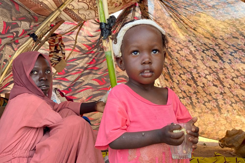 Nabaa Ahmed, 3, an injured Sudanese, who fled El-Fasher after the RSF killed hundreds of people, receives medical care at a camp in Tawila, Sudan, Thursday, Oct. 30, 2025. (AP Photo)