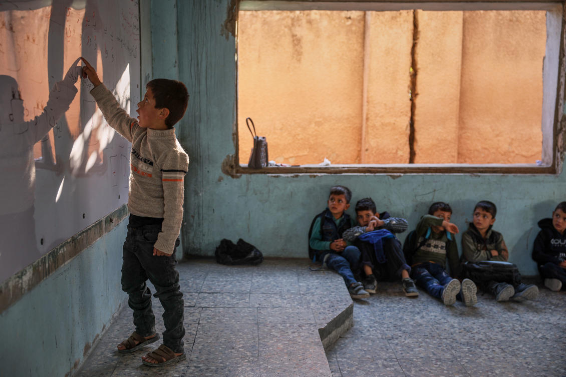 Across Syria, 4 million students are currently enrolled in school, Annan said, while roughly 2.5 to 3 million children remain out of school. (AP)