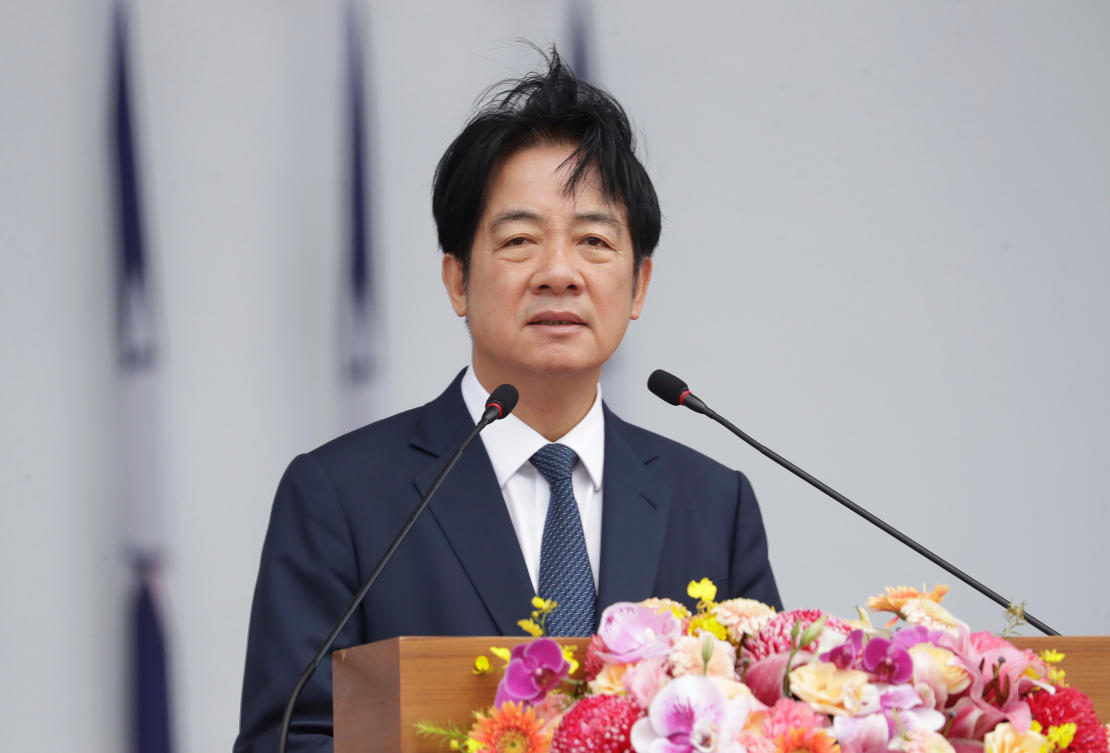 President Lai Ching-te said that “Taiwan’s sovereignty cannot be violated or annexed” and its future can only be decided by its people. (AP)