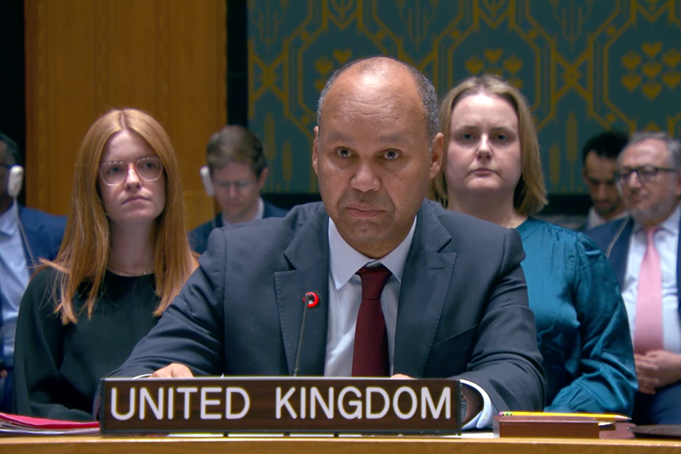 Delivering the UK’s explanation for its vote, James Kariuki, London’s charge d’affaires to the UN, welcomed the resolution and thanked UNSC members for their constructive engagement during negotiations. (GOV.UK)