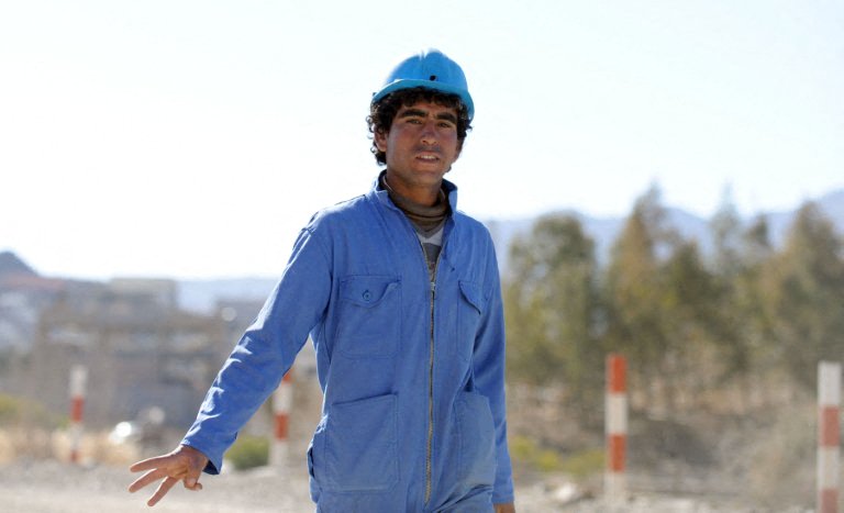 A young miner walking near the Imiter silver mine near Tinghir, central eastern Morocco. (AFP/File Photo)