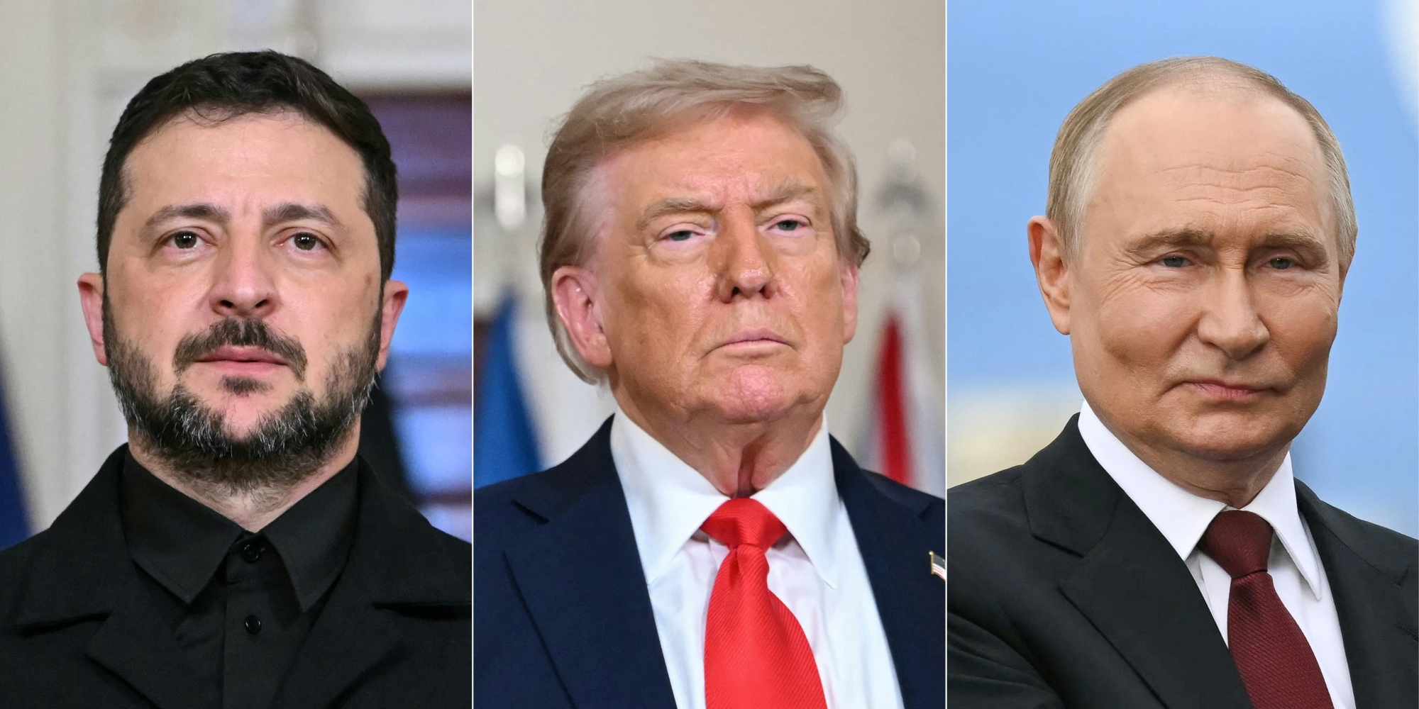 The road to a peace deal has been challenged by the changing dynamics between Trump, Zelensky and Putin (File/AFP)