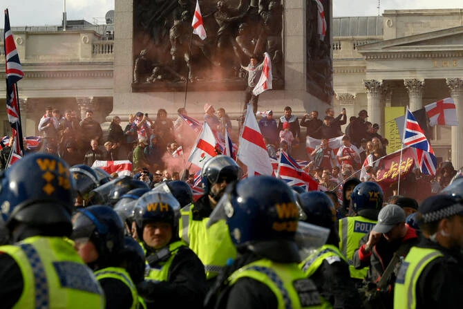 Protesters attend an anti-immigration rally organised by British anti-immigration activist Stephen Yaxley-Lennon, also known as Tommy Robinson, in London. (Reuters/File Photo)