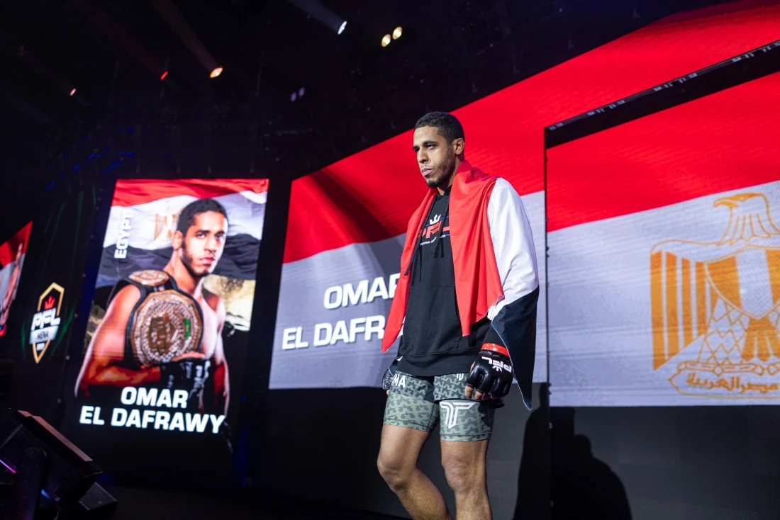 PFL MENA champion Omar El Dafrawy will take on Europe champion Florim Zendeli at ‘PFL Champions Series: Road to Dubai - The Rematch’ on Friday night. (SUPPLIED)