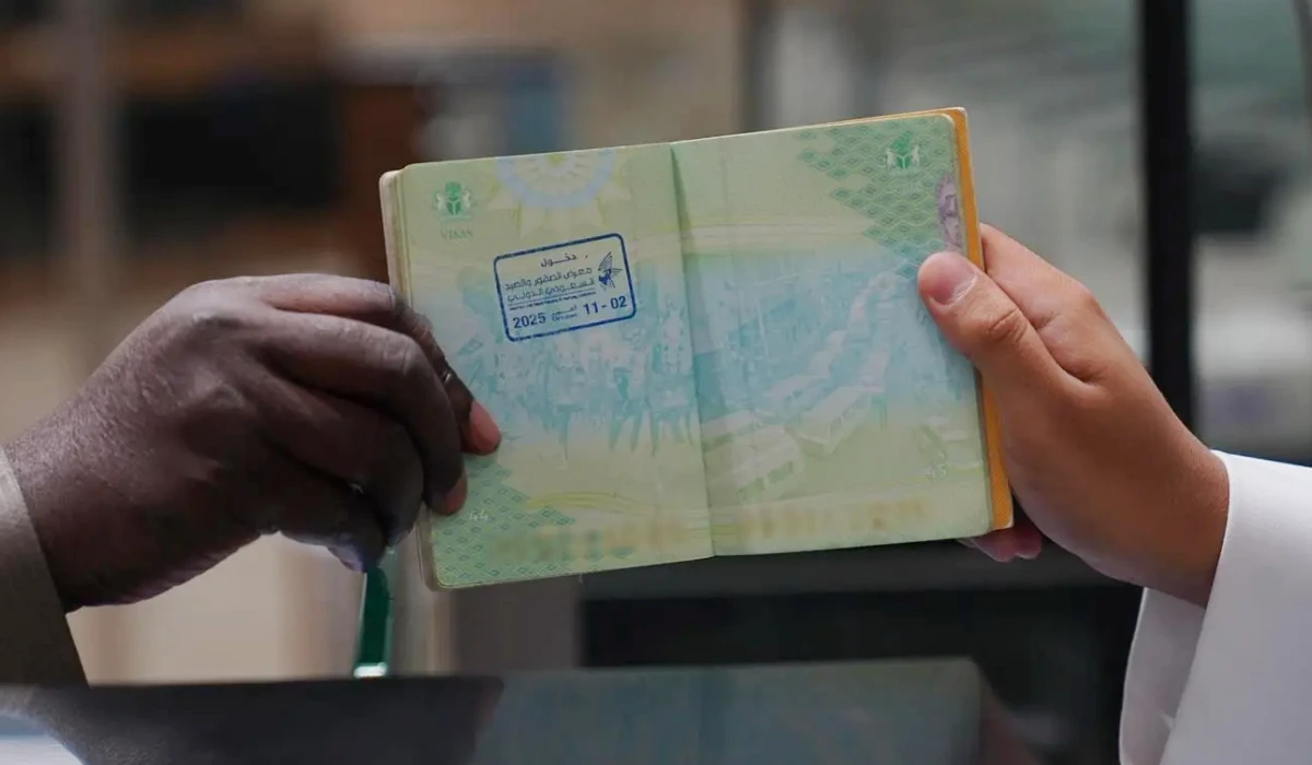 The stamp will be available to travelers arriving in the Kingdom through King Khalid International Airport in Riyadh, King Fahd International Airport in Dammam, King Abdulaziz International Airport in Jeddah, and the land border crossings in the Eastern Province during the exhibition period. (SPA)