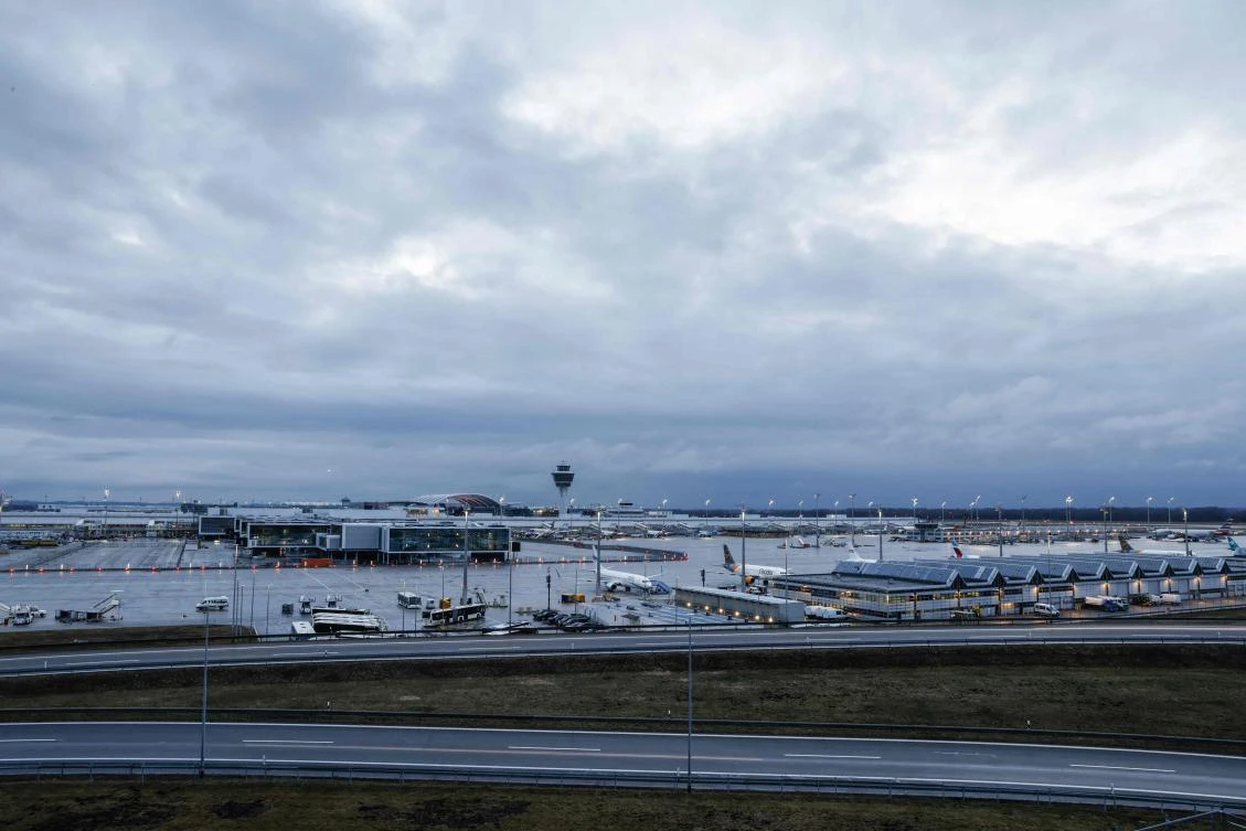 (FILES) General view of Munich International Airport in Munich, southern Germany, on early February 20, 2024. (AFP)