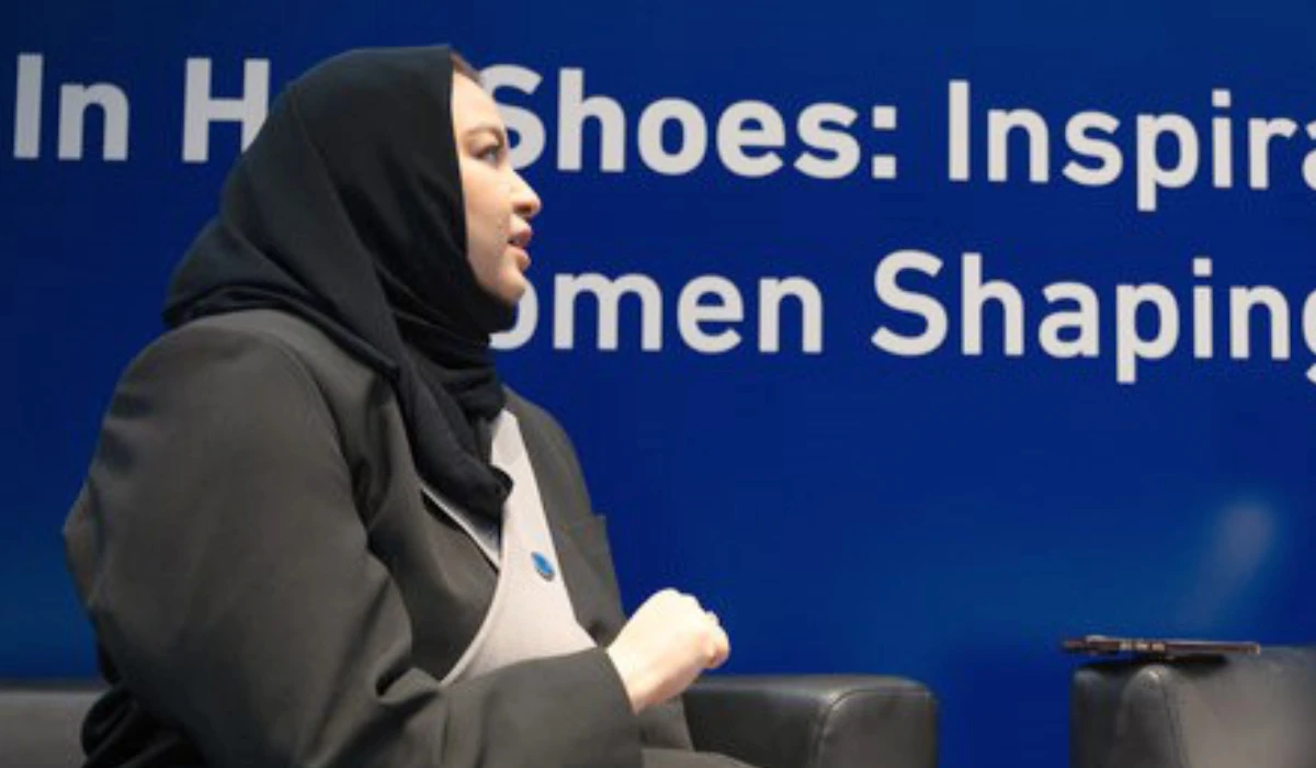 Alaa Abdulaal, chief of digital economy foresight at the Riyadh-headquartered Digital Cooperation Organization (DCO), speaks during an event in Riyadh. (AN photo)