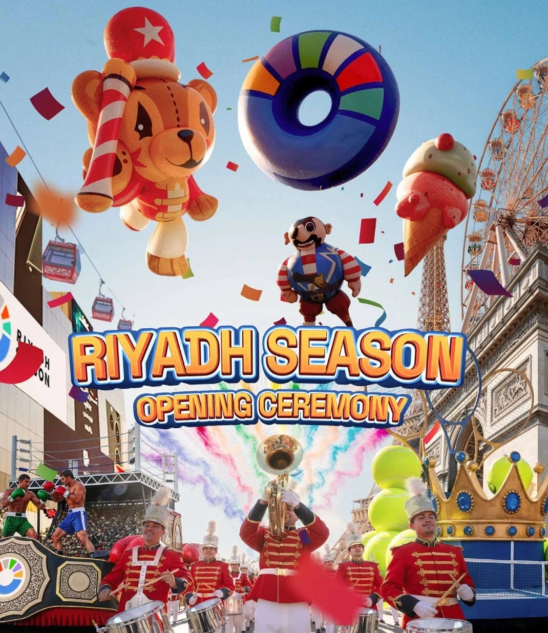 Balloons from the world-famous Macy’s Thanksgiving Day parade will make their Middle Eastern debut in Saudi Arabia’s capital. (@RiyadhSeason)