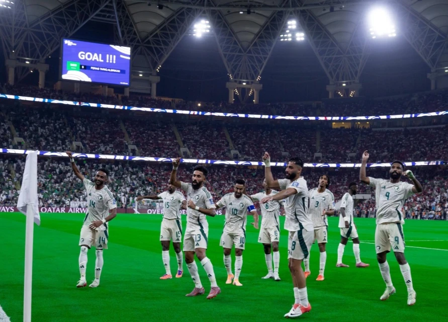 Saudi Arabia came from behind to defeat Indonesia 3-2 on Wednesday and take a giant step toward the 2026 World Cup finals. (X/@SaudiNT_EN)