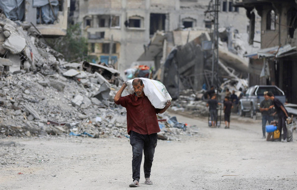The first clause of US President Donald Trump’s 20-point plan calls for Gaza to become a “deradicalized terror-free zone that does not pose a threat to its neighbors.” (Reuters)