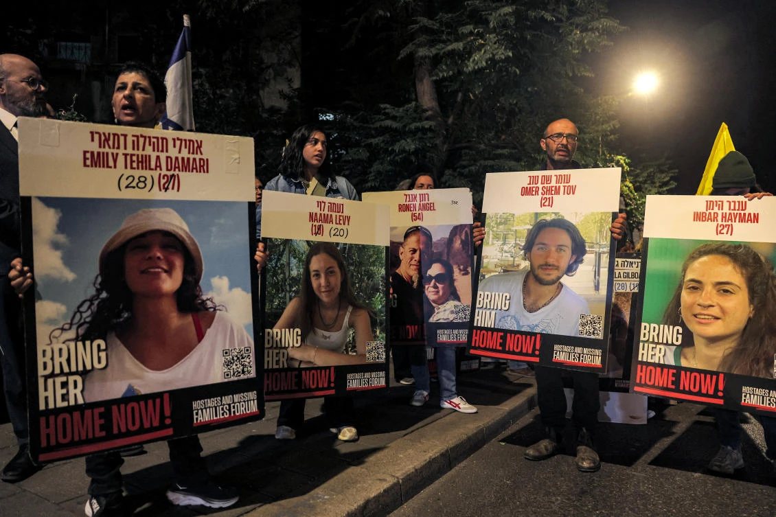 In a statement, the Hostages and Missing Families Forum urged the Israeli government to “immediately halt the implementation of any further stages of the agreement as long as Hamas continues to blatantly violate its obligations regarding the return of all hostages and the remains of the victims.” (FILE/AFP)