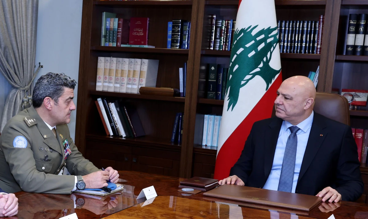 Gen. Diodato Abagnara, commander of the UN’s peacekeeping mission in Lebanon, has reassured the nation’s president, Joseph Aoun, that planned cuts to peacekeeper forces will not compromise operational coordination. (Supplied)