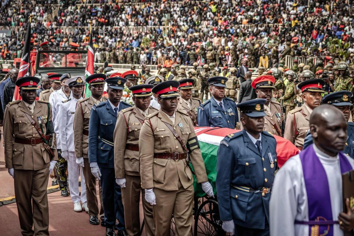 Huge crowds as body of revered Kenya politician Odinga heads home