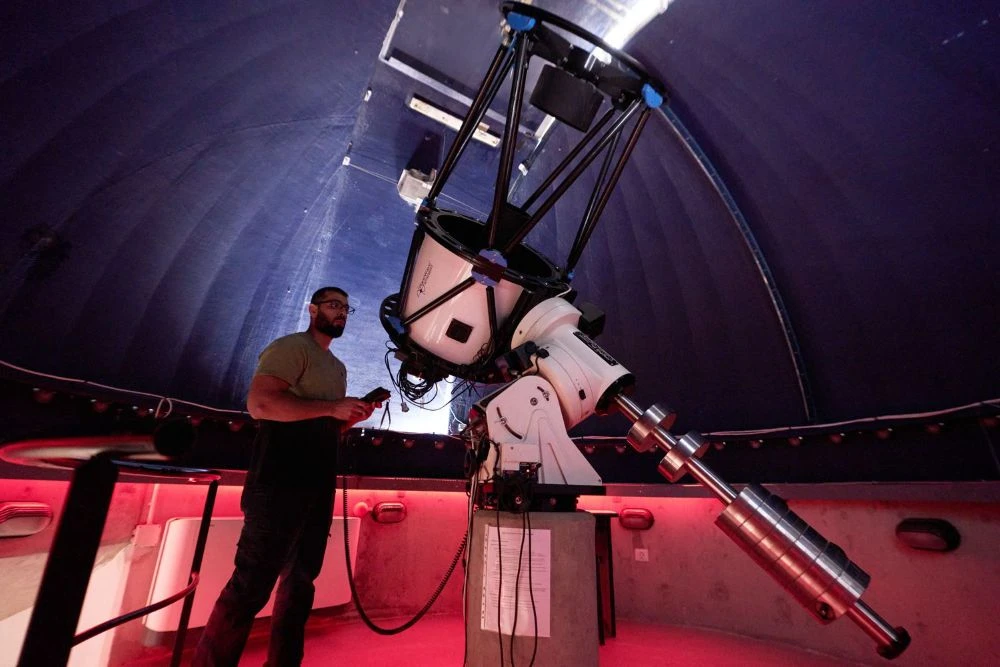 The Japanese telescope in the main campus in Notre Dame University. (Supplied)