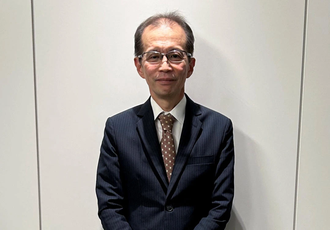 Hideki Masui, President and CEO, Japan Atomic Industrial Forum (JAIF), poses for a photo during an interview with Reuters in Tokyo, Oct. 23, 2025. (Reuters)