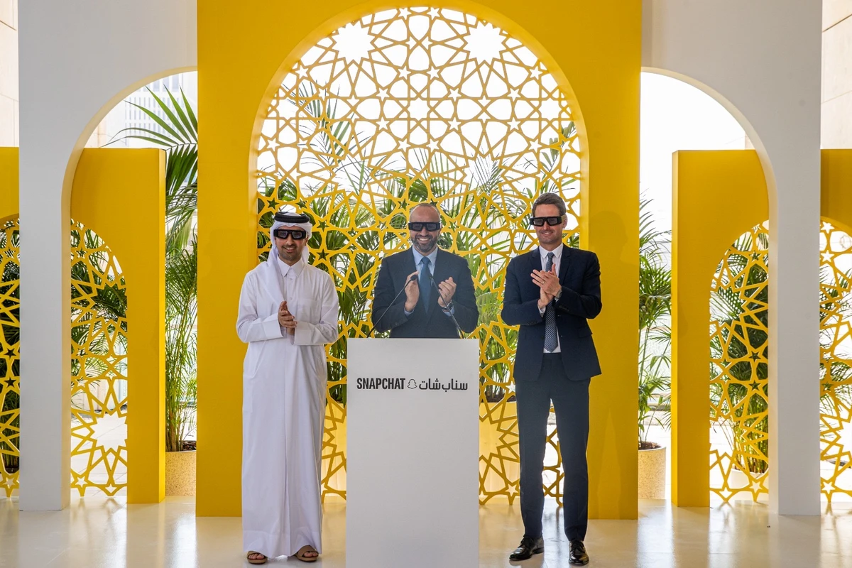 Opening was attended by Snap Inc. founder and CEO Evan Spiegel, and Sheikh Jassim bin Mansour bin Jabor Al-Thani, director of Qatar’s Government Communications Office, among others. (Supplied)