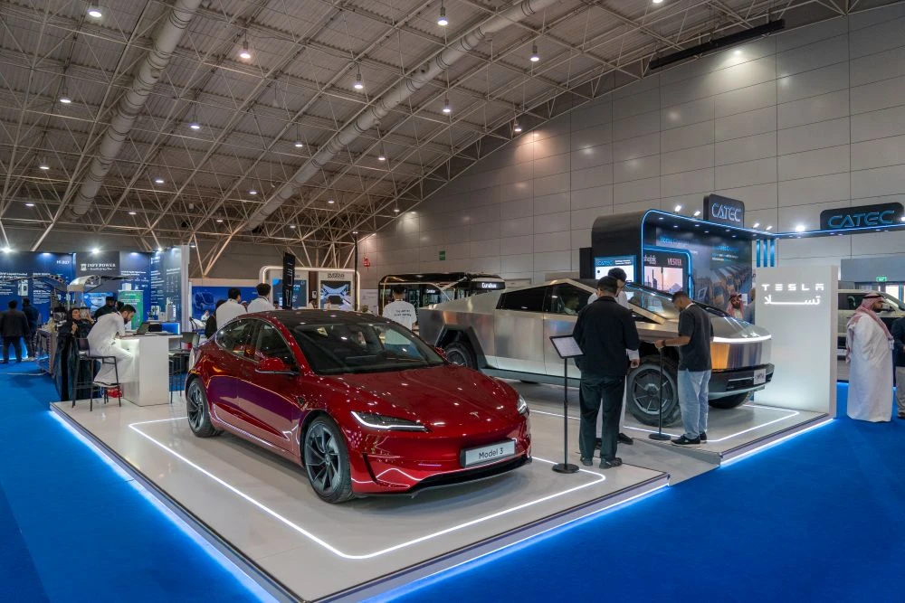 Exhibitors at the fourth annual EV Auto Show Riyadh aim to help shape Saudi Arabia’s clean-mobility landscape. (AN Photo/Loai Elkelawy)