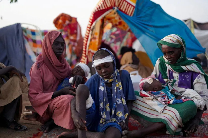 People who fled from El-Fasher are pictured in a camp for displaced people in Tawila, North Darfur, Sudan. (Reuters)