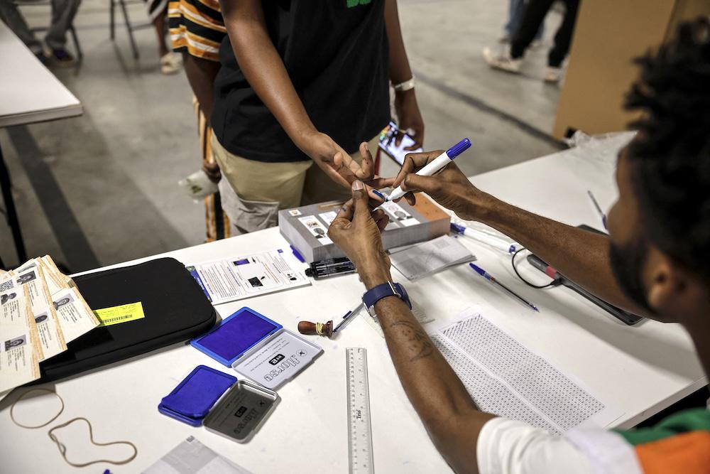 The October 25 election in Ivory Coast was largely peaceful but did see some violence, in a country where presidential elections are often synonymous with political tensions. (AFP)