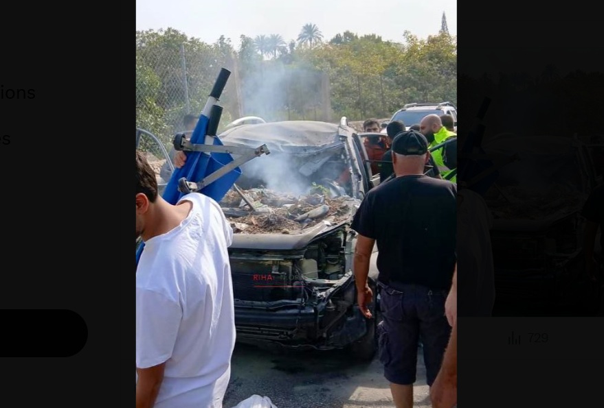 An Israeli strike on south Lebanon killed one person and wounded another on Wednesday, the Lebanese health ministry said, as Israel warned it would intensify its attacks on Hezbollah. (X/@fadwa_aliahmad)