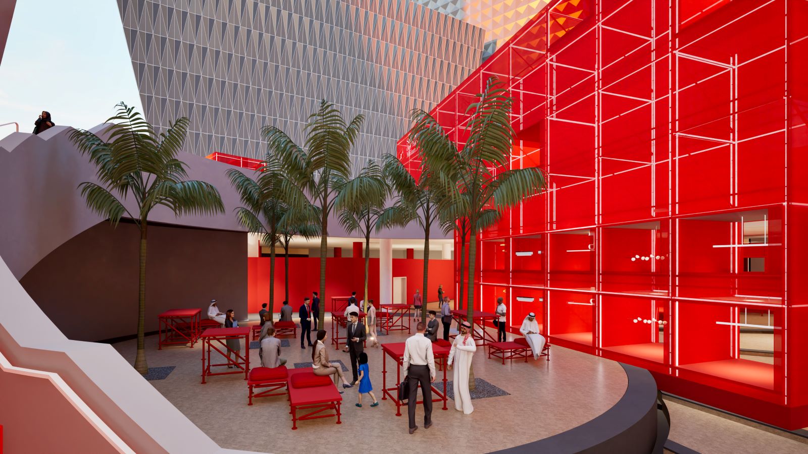 A render of Gio Forma's site-specific installation for Salone del Mobile Milano in Riyadh. (Supplied)
