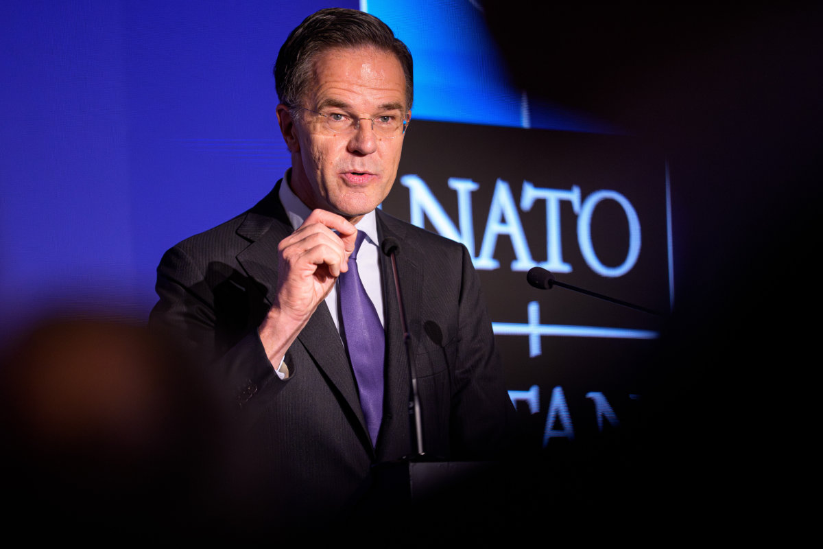NATO Secretary General Mark Rutte speaks during the NATO-Industry Forum (NIF) 2025, in Bucharest, Romania, on Nov. 6, 2025. (AP)