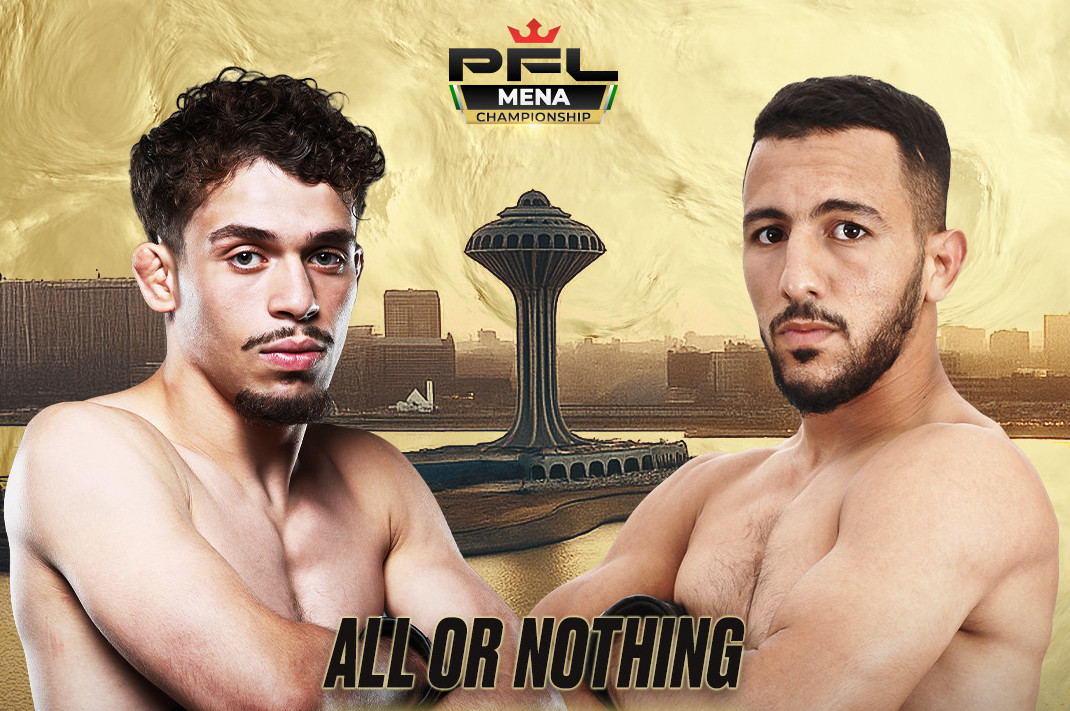Hamad Marhoon of Bahrain (left) will take on Morocco's Walid Gounaine in a in a flyweight showcase bout at PFL MENA Finals: All Or Nothing on Dec. 5. (PFL)