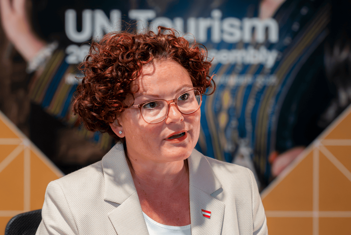 Austrian State Secretary General for Energy, Startups, and Tourism, Elisabeth Zehetner. AN/Abdulrahman bin Shulhub