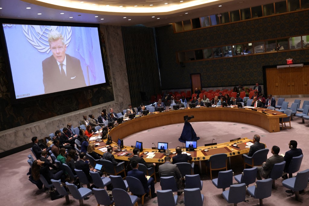 The meeting will be briefed by UN Special Envoy Hans Grundberg and Assistant Secretary-General for Humanitarian Affairs Joyce Msuya. (File/AFP)