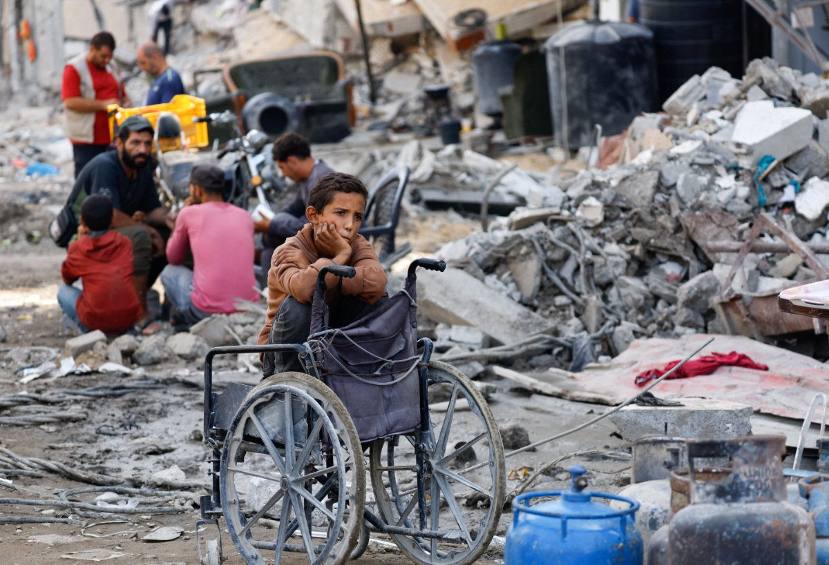 During the October truce in Gaza, thousands of Palestinians returned to neighborhoods where even the surviving walls stood on the brink of collapse. (REUTERS)